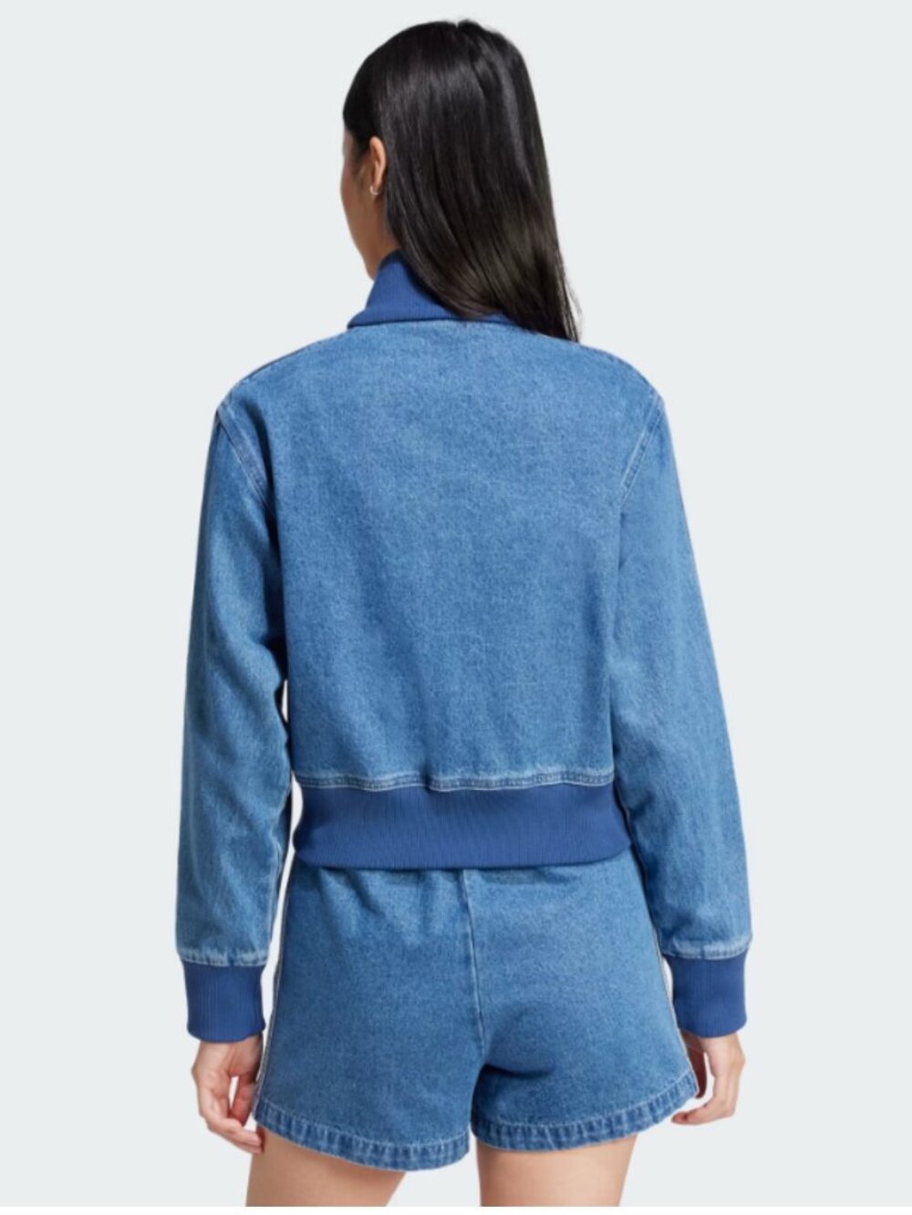 Women's • Originals - Adicolor Denim Track Top Sz M Indigo Denim - Picture 3 of 8